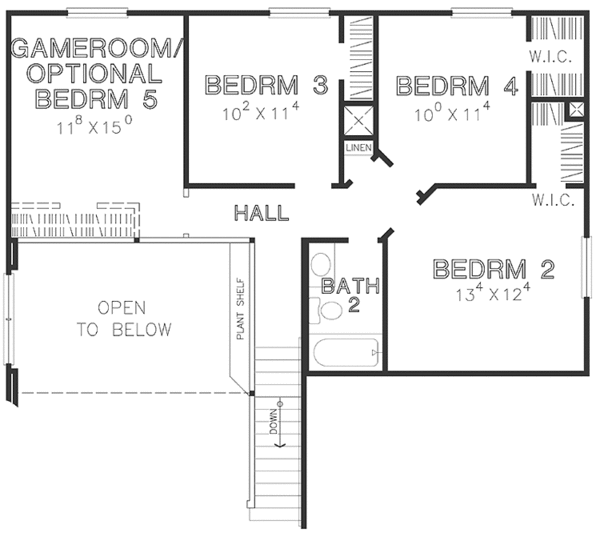 Dream House Plan - Country Floor Plan - Upper Floor Plan #472-390