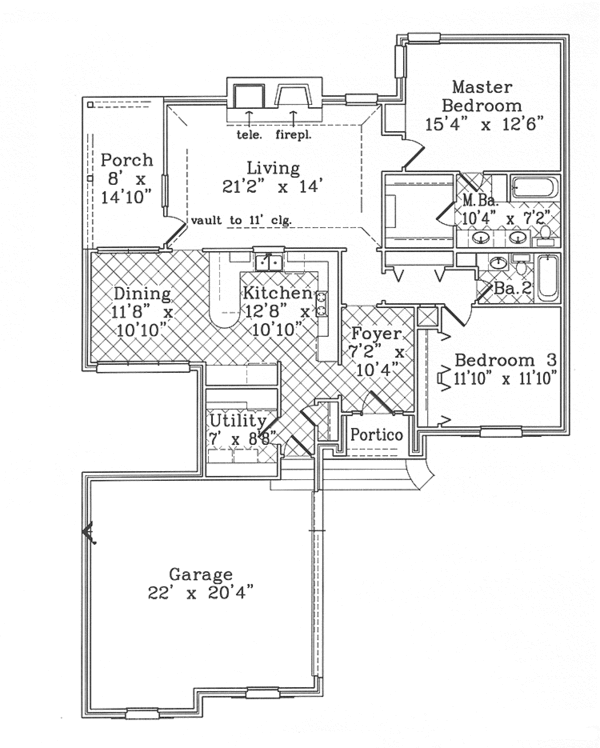 Home Plan - European Floor Plan - Main Floor Plan #985-4