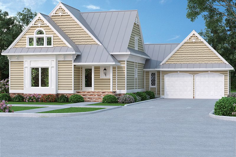 Home Plan - Exterior - Front Elevation 3 for Country House Plan #45-399 - 4 bed, 3 bath