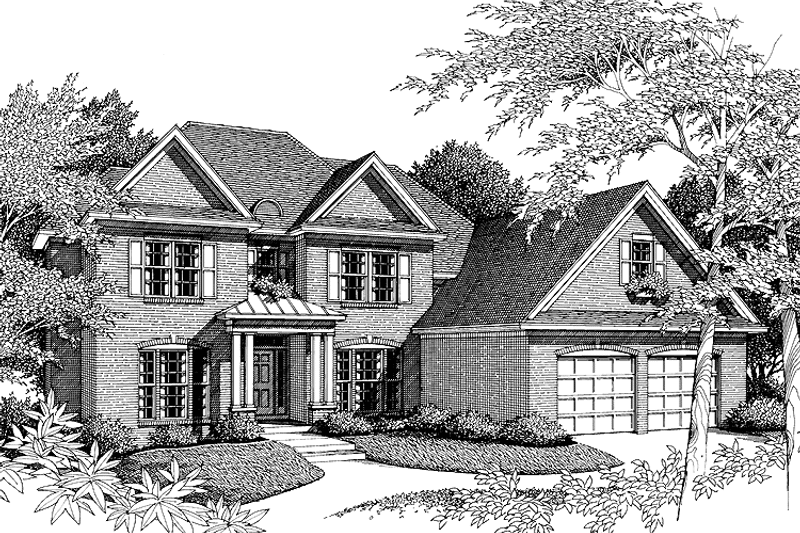 Architectural House Design - Exterior - Front Elevation 3 for Traditional House Plan #952-86 - 4 bed, 2.5 bath