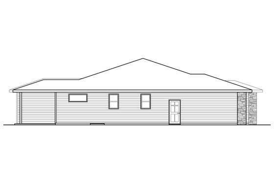 Exterior - Other Elevation for Ranch House Plan #124-1189 - 3 bed, 2.5 bath