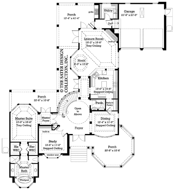 Dream House Plan - Victorian Floor Plan - Main Floor Plan #930-238
