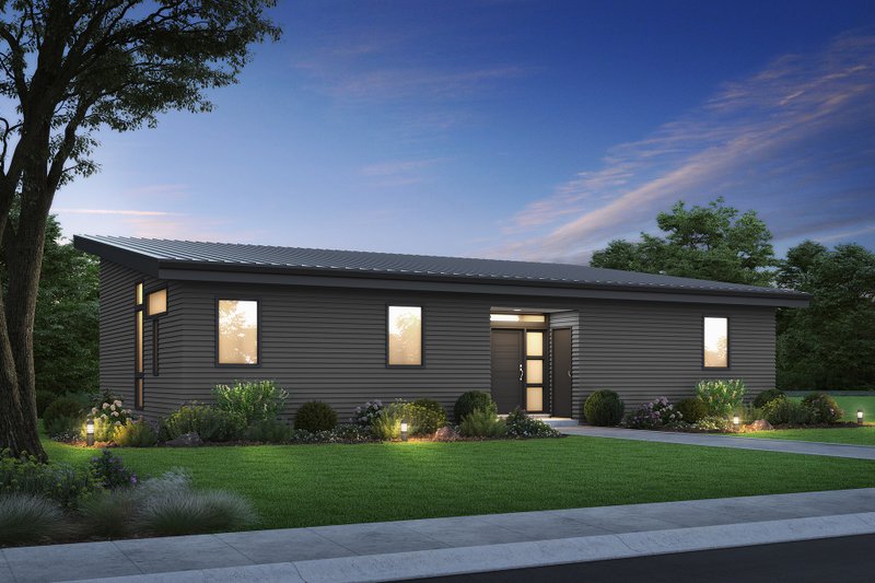 House Plan Design - Contemporary Exterior - Front Elevation Plan #48-1156