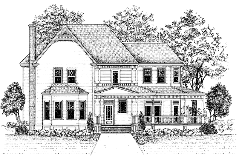 House Plan Design - Victorian Exterior - Front Elevation Plan #1014-40