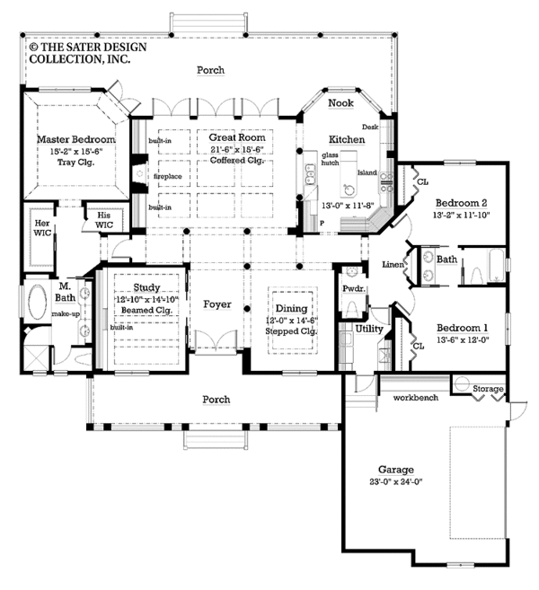 House Plan Design - Country Floor Plan - Main Floor Plan #930-230
