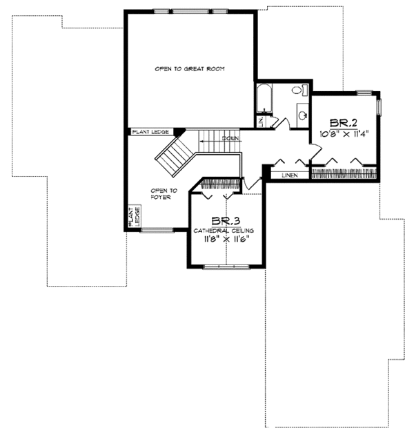 House Plan Design - Mediterranean Floor Plan - Upper Floor Plan #70-1355