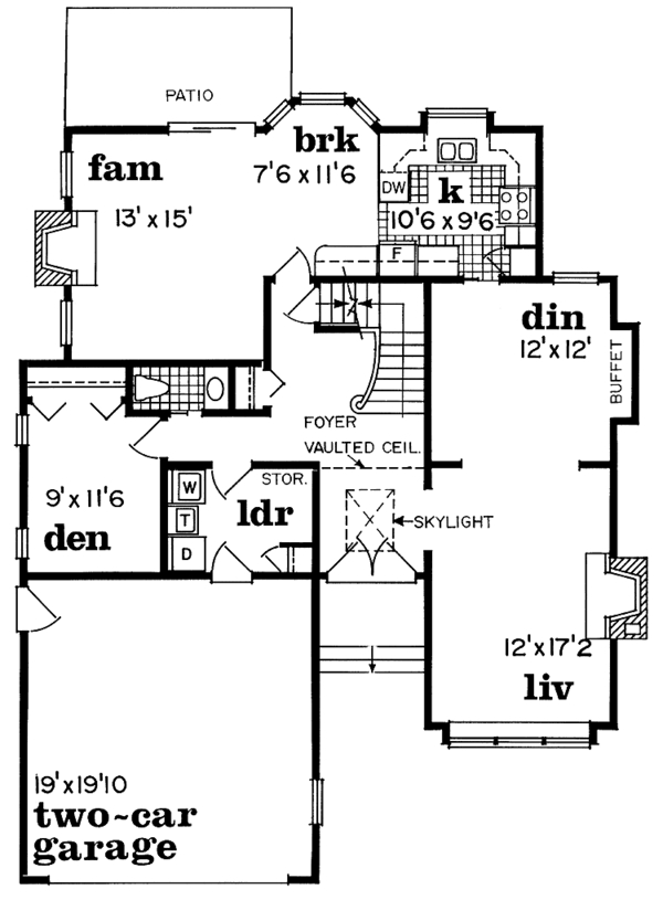 Home Plan - Contemporary Floor Plan - Main Floor Plan #47-978