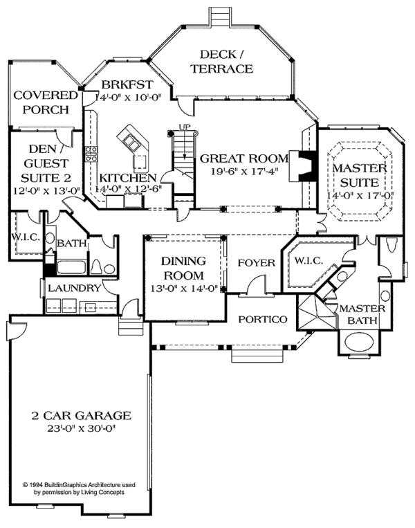 House Plan Design - Traditional Floor Plan - Main Floor Plan #453-349