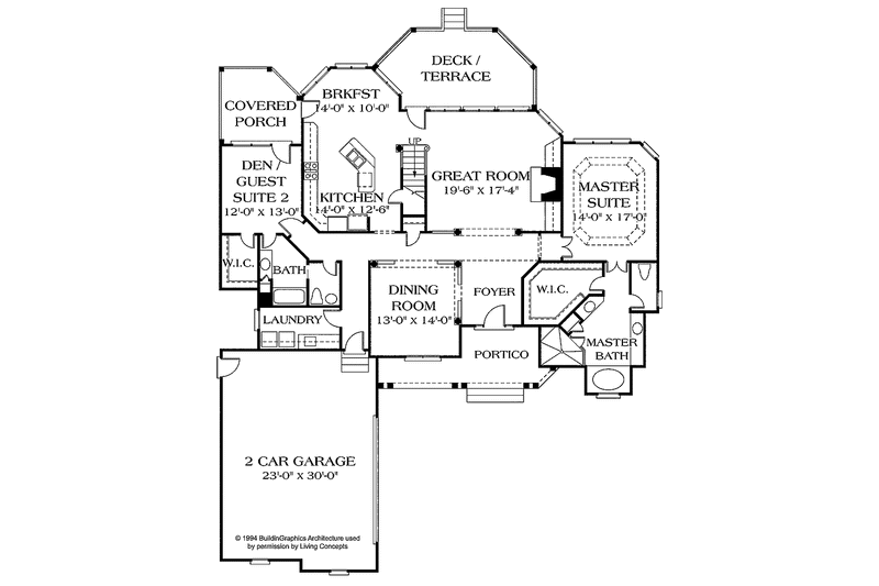 Dream House Plan - Floor Plan - Main Floor for Traditional House Plan #453-349 - 4 bed, 3 bath