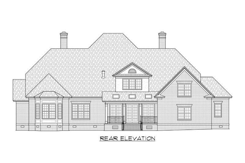 Dream House Plan - Exterior - Rear Elevation for Classical House Plan #1054-88 - 4 bed, 3.5 bath