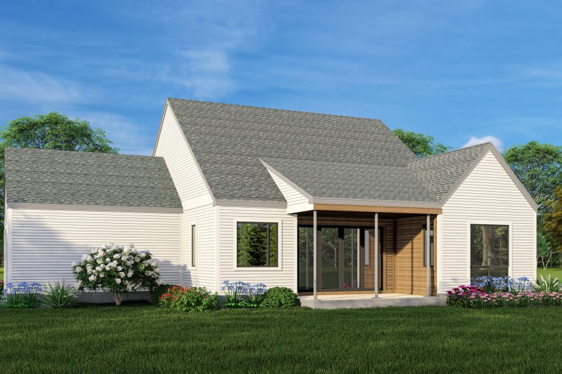 House Blueprint - Exterior - Rear Elevation for European House Plan #472-445 - 3 bed, 2 bath
