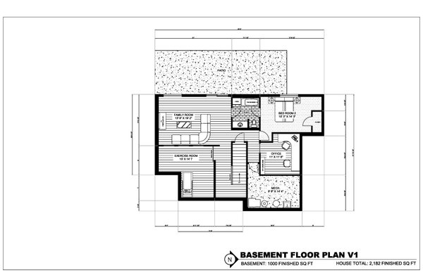 Architectural House Design - Contemporary Floor Plan - Lower Floor Plan #1075-18