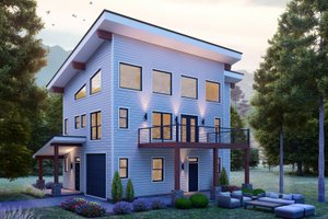 Contemporary Exterior - Front Elevation Plan #932-1223