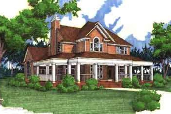 Exterior - Other Elevation for Country House Plan #120-134 - 3 bed, 2.5 bath