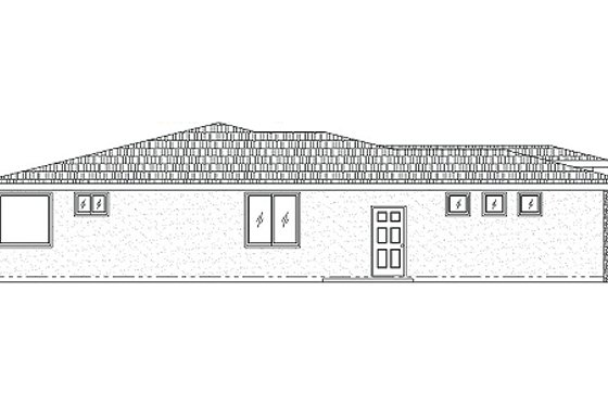 Exterior - Other Elevation for Adobe / Southwestern House Plan #24-226 - 4 bed, 2 bath