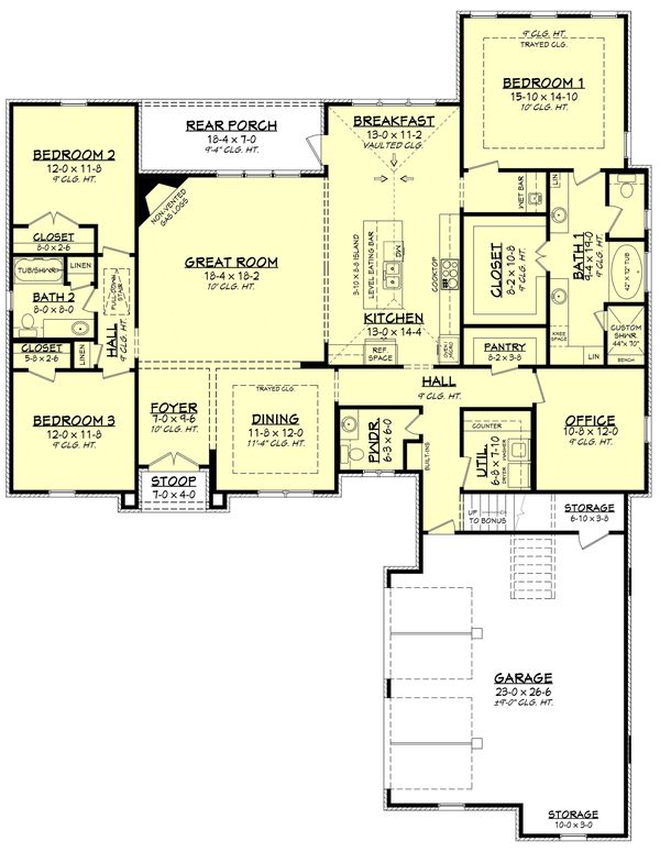 Home Plan - European Floor Plan - Main Floor Plan #430-133