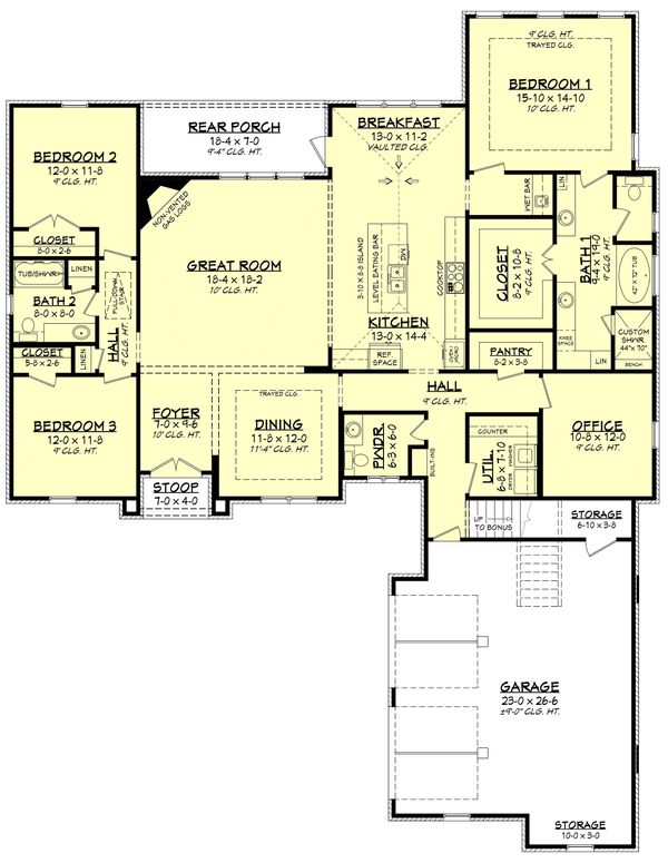 Dream House Plan - European Floor Plan - Main Floor Plan #430-133
