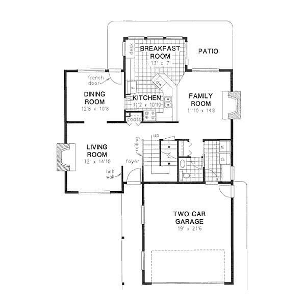Traditional Floor Plan - Main Floor Plan #18-9108