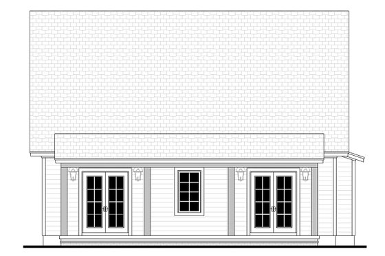 Exterior - Front Elevation 3 for Farmhouse House Plan #430-285 - 1 bed, 2 bath