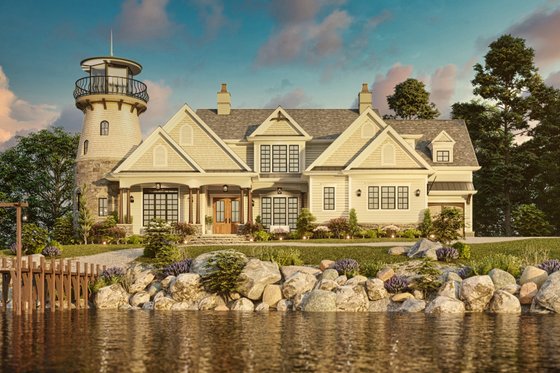 Exterior - Front Elevation 10 for Beach House Plan #54-597 - 4 bed, 3 bath