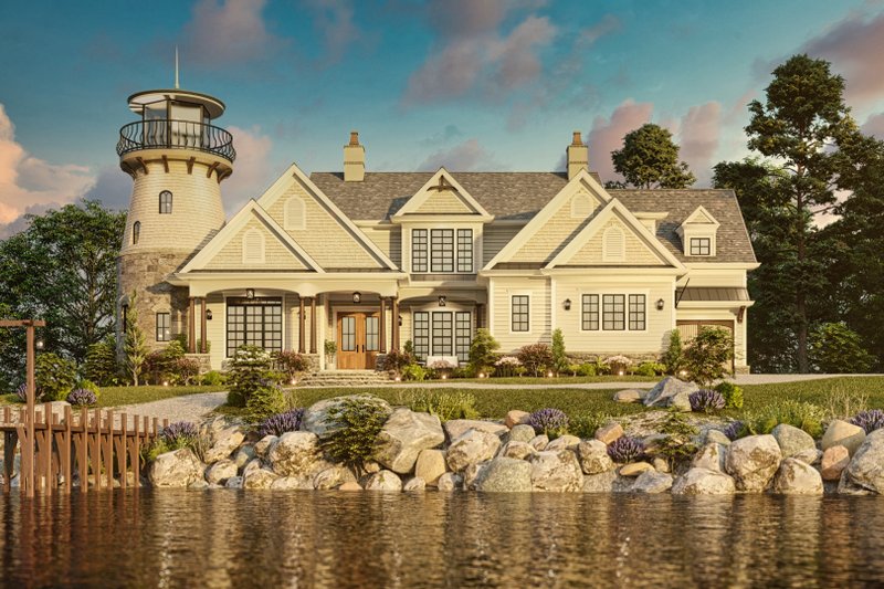 House Blueprint - Exterior - Front Elevation 10 for Beach House Plan #54-597 - 4 bed, 3 bath
