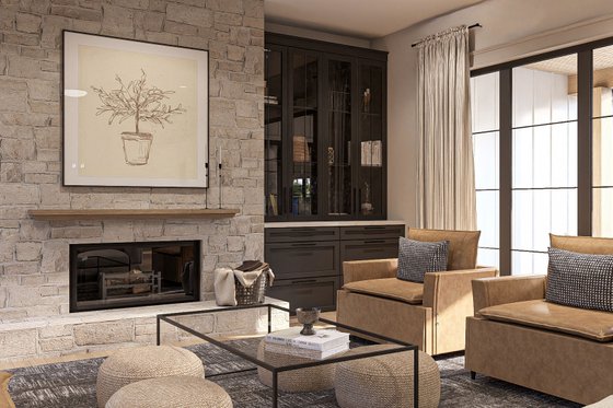 Interior - Family Room 2 for Modern House Plan #455-358 - 4 bed, 3.5 bath