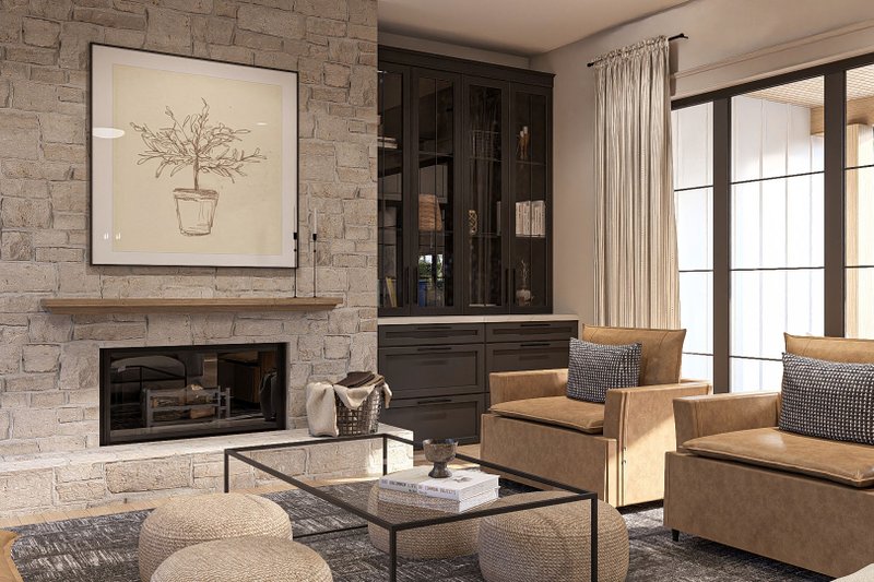 Home Plan - Interior - Family Room 2 for Modern House Plan #455-358 - 4 bed, 3.5 bath