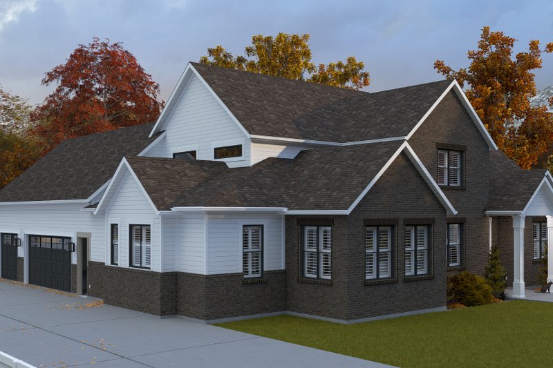 House Blueprint - Exterior - Front Elevation 4 for Farmhouse House Plan #1060-410 - 3 bed, 3.5 bath