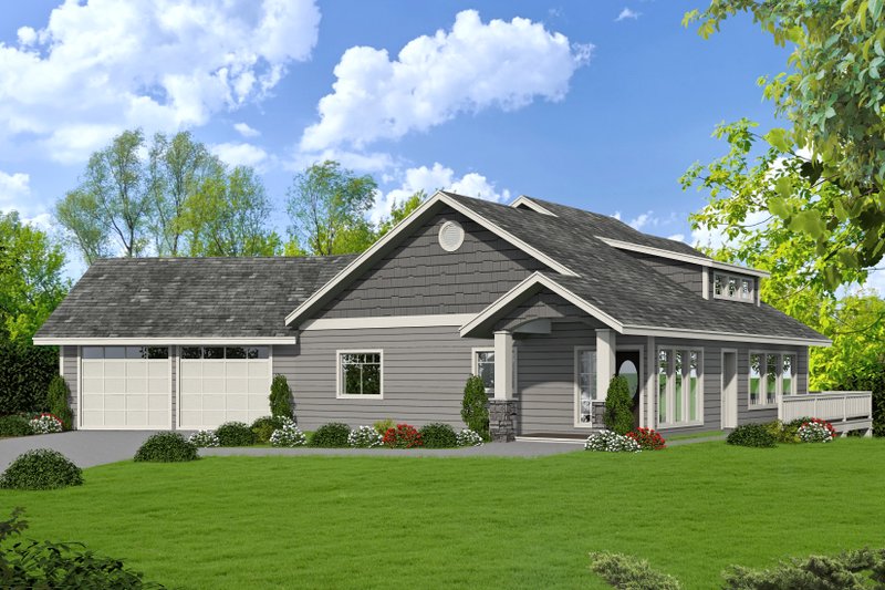 Bungalow Style House Plan - 4 Beds 3 Baths 4120 Sq/Ft Plan #117-637