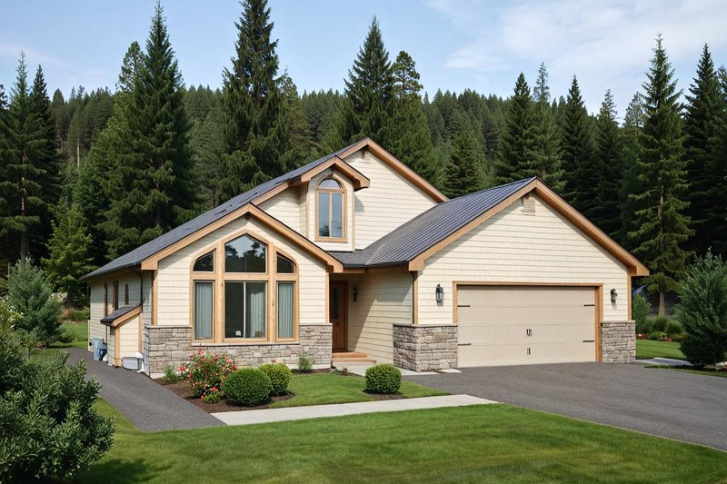 Dream House Plan - Exterior - Front Elevation 2 for Traditional House Plan #117-333 - 3 bed, 2 bath