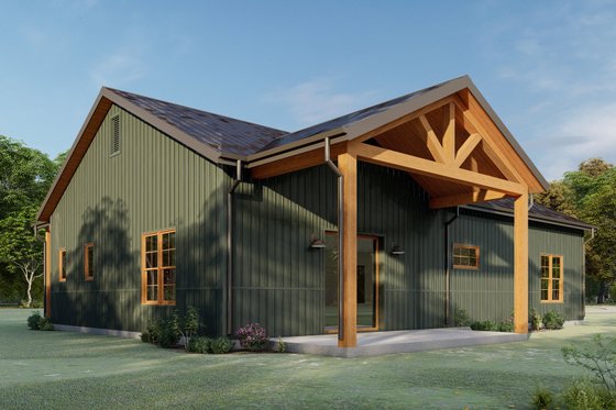 Exterior - Other Elevation 2 for Barndominium House Plan #1092-23 - 2 bed, 2 bath