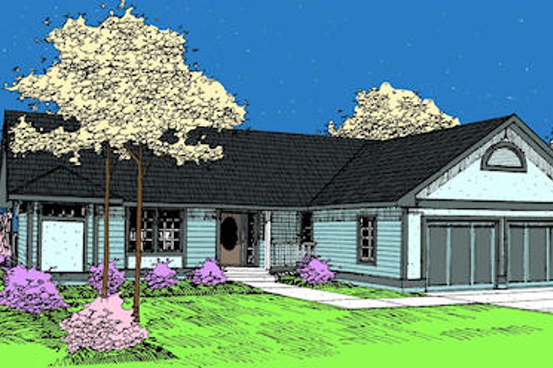 Home Plan - Traditional Exterior - Front Elevation Plan #60-206