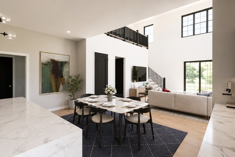 House Blueprint - Interior - Dining Room for Barndominium House Plan #1064-493 - 3 bed, 2.5 bath