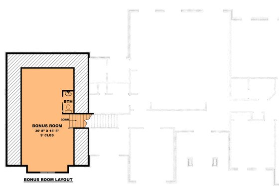 Floor Plan - Other Floor for Traditional House Plan #1111-27 - 4 bed, 3 bath