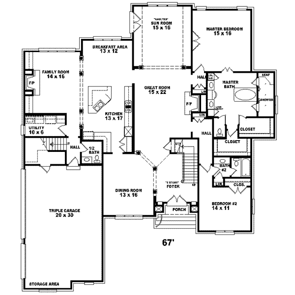 European Floor Plan - Main Floor Plan #81-635