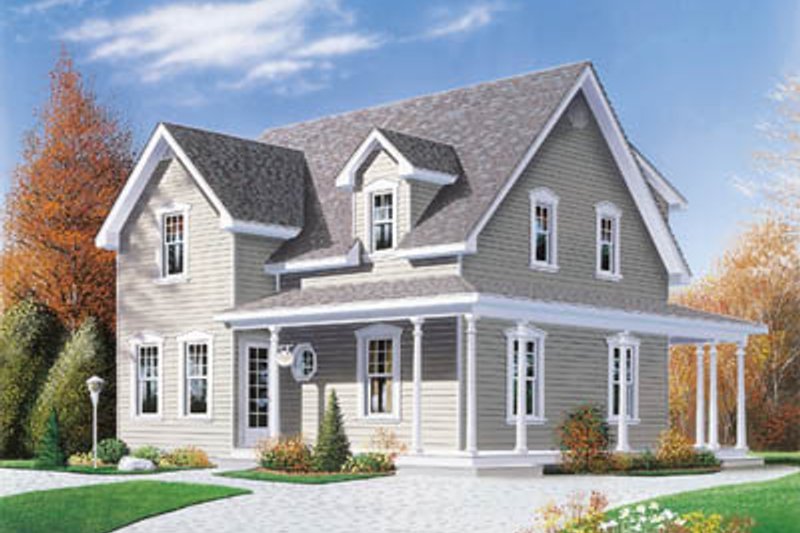 Home Plan - Country Exterior - Front Elevation Plan #23-225