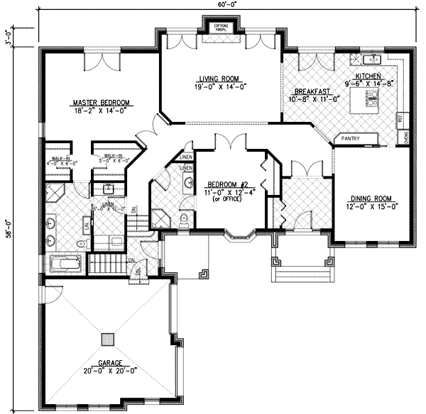 European Floor Plan - Main Floor Plan #138-114