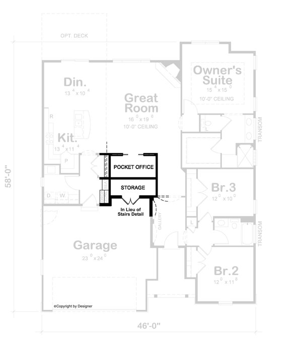 Home Plan - Ranch Floor Plan - Other Floor Plan #20-2312