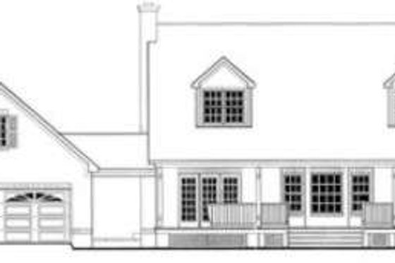 Exterior - Rear Elevation for Southern House Plan #406-222 - 3 bed, 3.5 bath