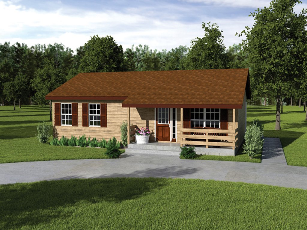 Cottage Style House Plan - 2 Beds 1 Baths 864 Sq/Ft Plan #57-220