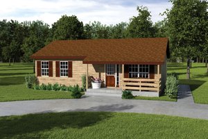 Cottage Exterior - Front Elevation Plan #57-220