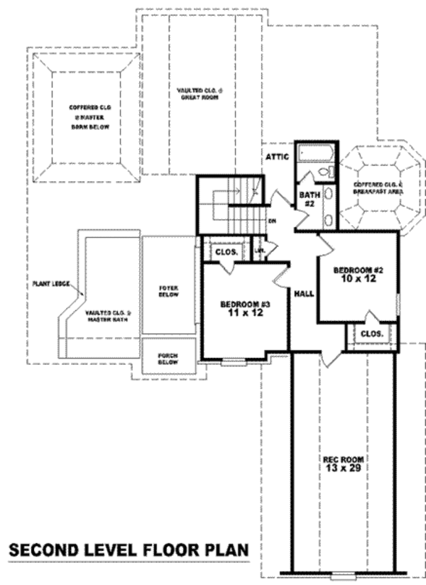 European Floor Plan - Upper Floor Plan #81-1159