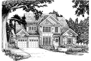 European Style House Plan - 4 Beds 3 Baths 2179 Sq/Ft Plan #927-597 