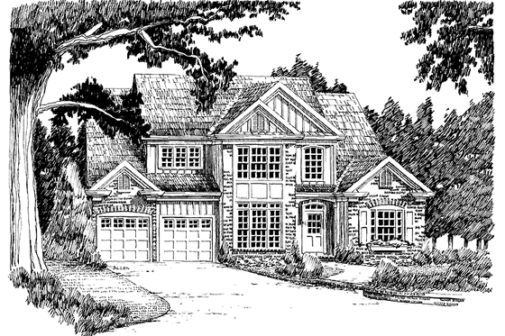 Exterior - Front Elevation 3 for European House Plan #927-597 - 4 bed, 3 bath