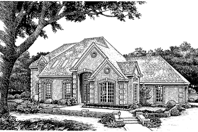 Dream House Plan - Traditional Exterior - Front Elevation Plan #310-1093