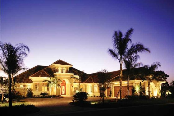 Exterior - Front Elevation 4 for Mediterranean House Plan #930-104 - 3 bed, 4.5 bath