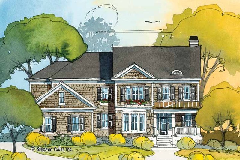 Home Plan - Exterior - Front Elevation 3 for Colonial House Plan #429-396 - 4 bed, 3.5 bath