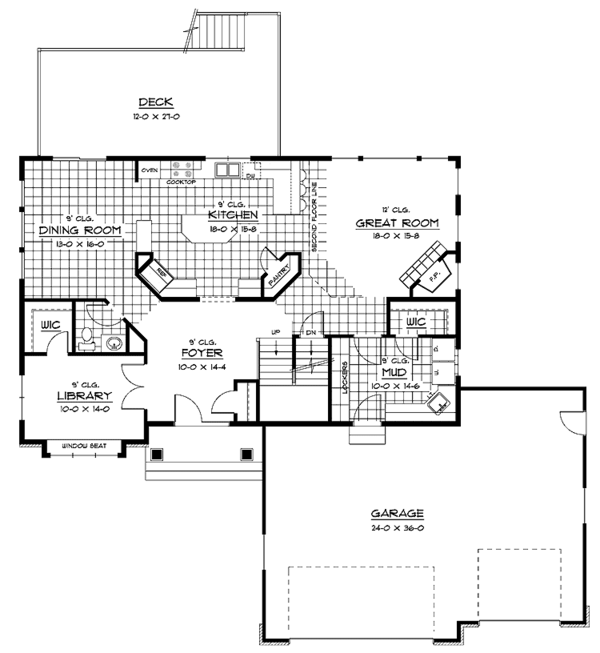 House Plan Design - European Floor Plan - Main Floor Plan #51-646