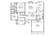 European Style House Plan - 3 Beds 2 Baths 1591 Sq/Ft Plan #927-746 