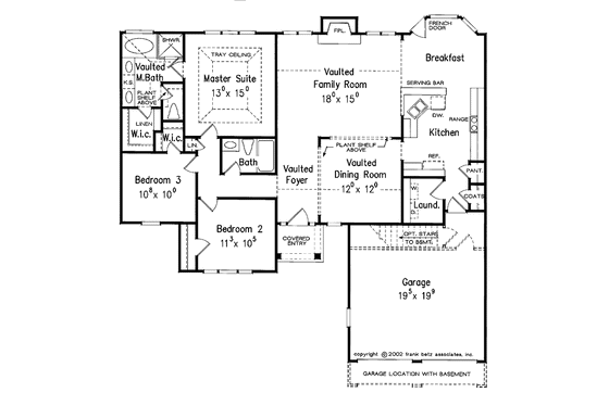 Floor Plan - Main Floor for European House Plan #927-746 - 3 bed, 2 bath